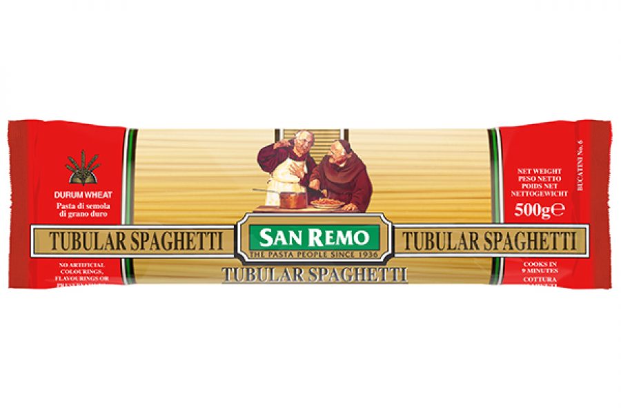 Tubular pasta on sale