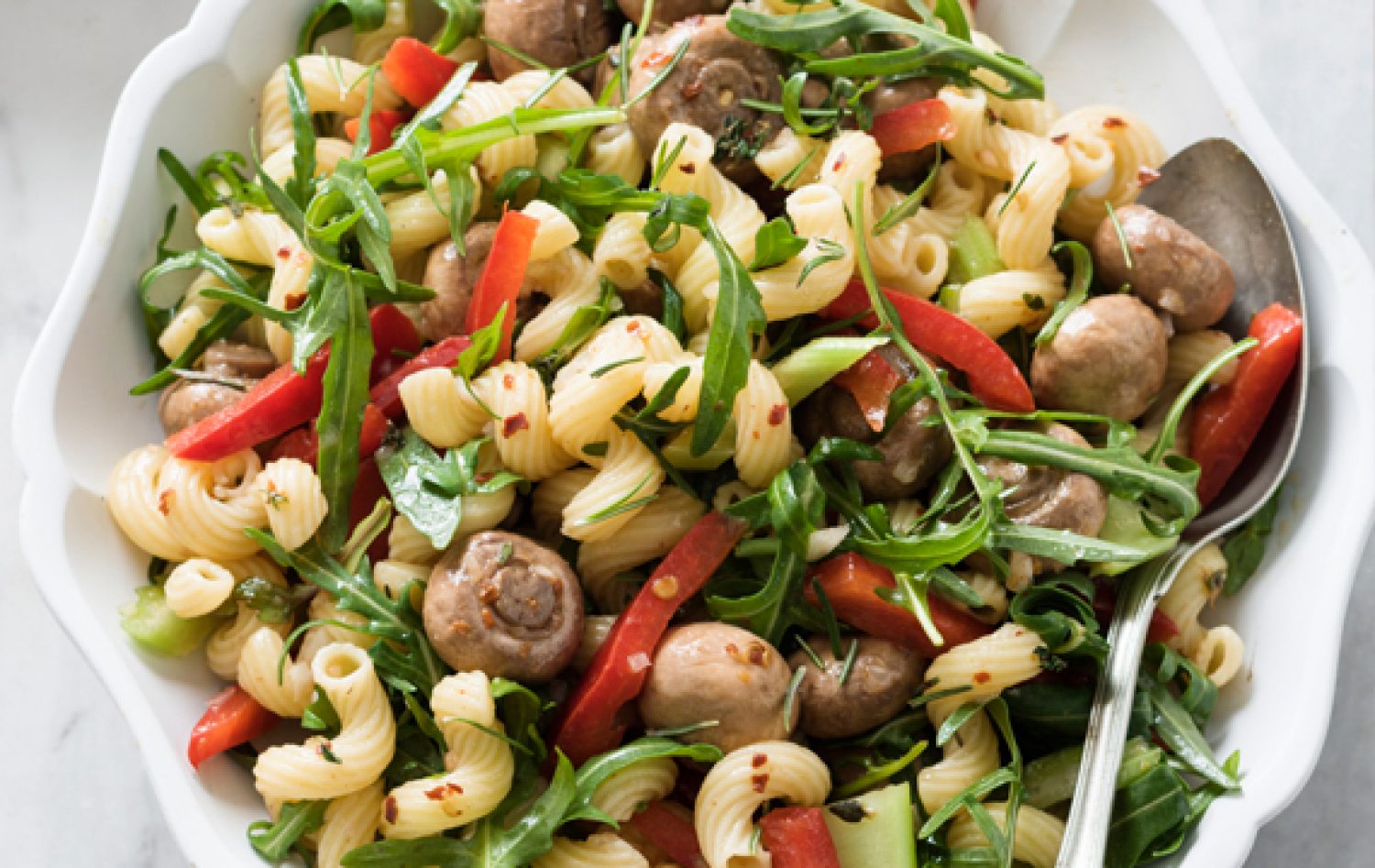 Marinated mushroom pasta salad - San Remo